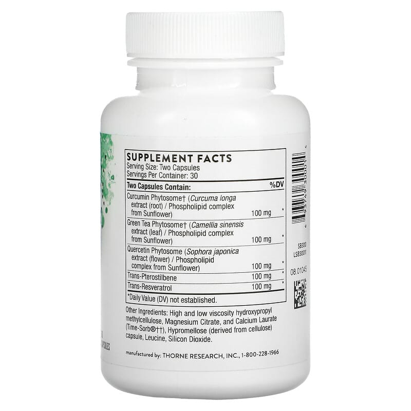 Thorne PolyResveratrol-SR 60 Capsules 2 Thành phần vi chất của Thorne PolyResveratrol-SR 60 Capsules 693749300014