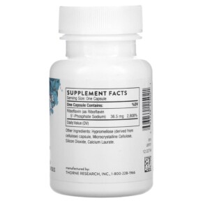 Thành phần vi chất của Thorne Riboflavin 5' Phosphate 60 Capsules 693749115021