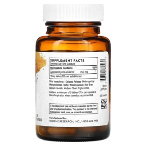 Thành phần vi chất của Thorne Sacro-B Probiotic 60 Capsules 693749757030