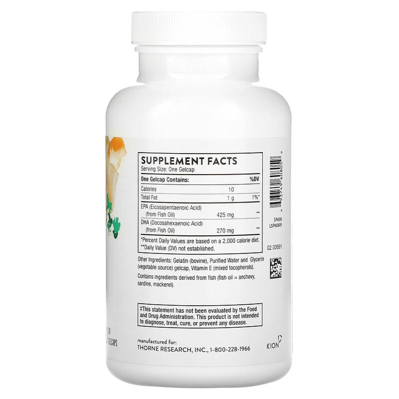 Thorne Super EPA 90 Gelcaps 2 Thành phần vi chất của Thorne Super EPA 90 Gelcaps 693749608059