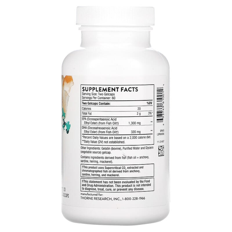 Thorne Super EPA Pro 120 Gelcaps 2 Thành phần vi chất của Thorne Super EPA Pro 120 Gelcaps 693749610014