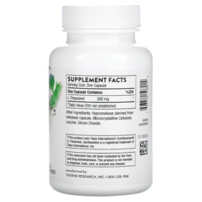 Thành phần vi chất của Thorne Theanine 90 Capsules 693749508014