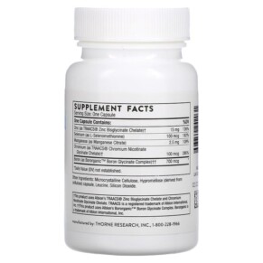 Thành phần vi chất của Thorne Trace Minerals 90 Capsules 693749242031