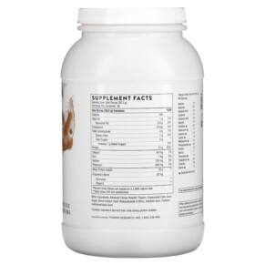 Thành phần vi chất của Thorne Whey Protein Isolate Chocolate 1.99 lb (906 g) 693749005674