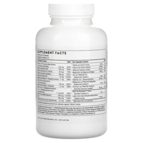 Thành phần vi chất của Thorne Women's Multi 50+ 180 Capsules 693749011316