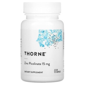 Thực phẩm chức năng Thorne Zinc Picolinate 15 mg 60 Capsules 693749210023