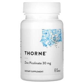 Thực phẩm chức năng Thorne Zinc Picolinate 30 mg 60 Capsules 693749006923