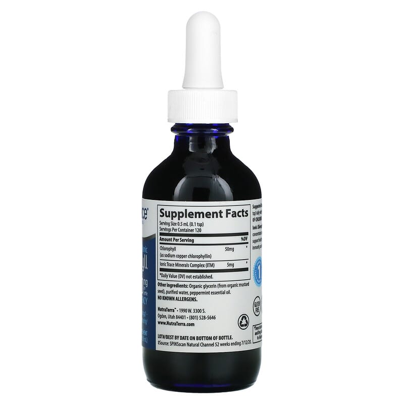 Trace Minerals ® Concentrated Ionic Chlorophyll Natural Mint 6.000 mg 2 fl oz (59 ml) 2 Thành phần vi chất của Trace Minerals ® Concentrated Ionic Chlorophyll Natural Mint 6.000 mg 2 fl oz (59 ml) 878941006678