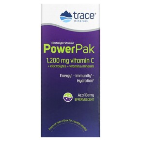 Thành phần vi chất của Trace Minerals ® Electrolyte Stamina PowerPak Acai Berry 30 Packets 0.18 oz (5.2 g) Each 878941002632