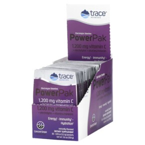 Thực phẩm chức năng Trace Minerals ® Electrolyte Stamina PowerPak Concord Grape 30 Packets. 0.19 oz (5.3 g) Each 878941001130