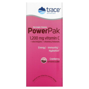 Thành phần vi chất của Trace Minerals ® Electrolyte Stamina PowerPak Cranberry 30 Packets 0.19 oz (5.3 g) Each 878941001505