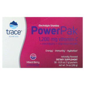 Thành phần vi chất của Trace Minerals ® Electrolyte Stamina PowerPak Mixed Berry 30 Packets 0.25 oz (7 g) Each 878941002878
