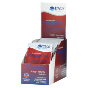 Thực phẩm chức năng Trace Minerals ® Electrolyte Stamina PowerPak Pomegranate Blueberry 30 Packets 0.18 oz (5 g) Each 878941003479