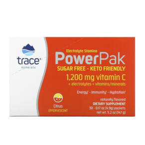 Thành phần vi chất của Trace Minerals ® Electrolyte Stamina PowerPak Sugar Free Citrus 30 Packets 0.17 oz (4.9 g) Each 878941005558