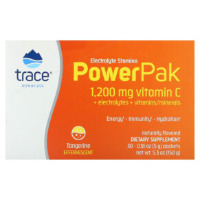 Trace Minerals ® Electrolyte Stamina PowerPak Tangerine 30 Packets 0.18 oz (5 g) Each 3 Thành phần vi chất của Trace Minerals ® Electrolyte Stamina PowerPak Tangerine 30 Packets 0.18 oz (5 g) Each 878941003493