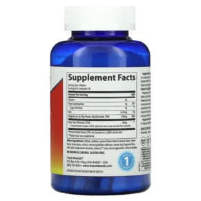 Thành phần vi chất của Trace Minerals ® Magnesium Chewable Raspberry Lemon 120 Chewable Wafers 878941004988