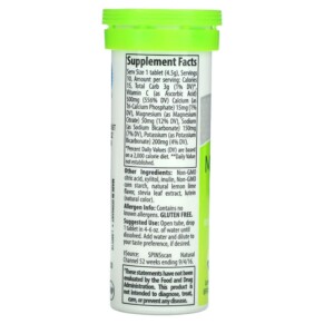 Thành phần vi chất của Trace Minerals ® TM Sport Max Hydrate Immunity Effervescent Tablets Lemon Lime 10 Tablets 1.59 oz (45 g) 878941004131