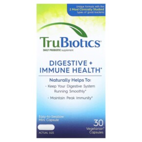 Thực phẩm chức năng TruBiotics Digestive + Immune Health 30 Vegetarian Capsules 852870004172