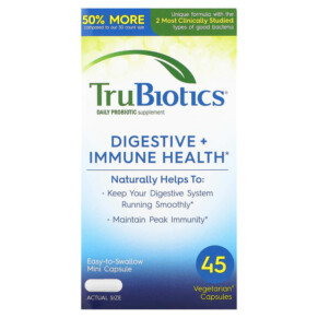 Thực phẩm chức năng TruBiotics Digestive + Immune Health 45 Vegetarian Capsules 852870004165