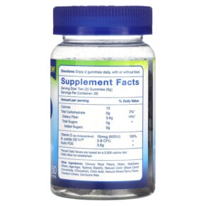 Thành phần vi chất của TruBiotics Digestive Immune Health Natural Mixed Berry Sugar-Free 50 Gummies 852870004103