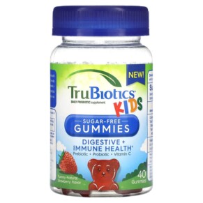Thực phẩm chức năng TruBiotics Kids Daily Probiotic Supplement Yummy Natural Strawberry 40 Gummies 852870004110