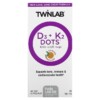 Thực phẩm chức năng Twinlab D3 Dots + K2 All-Natural Tangerine 1000 IU (25 mcg) 60 Tablets 027434031622