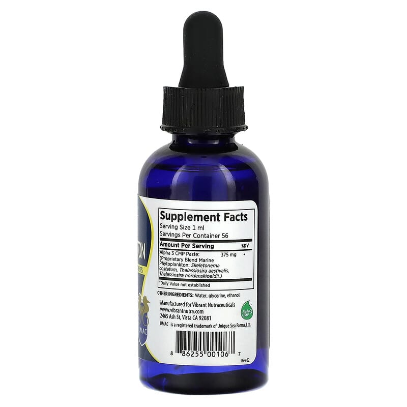 Umac-Core Marine Phytoplankton 1.89 oz (56 ml) 2 Thành phần vi chất của Umac-Core Marine Phytoplankton 1.89 oz (56 ml) 886255001067