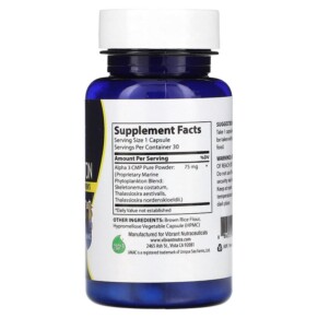 Thành phần vi chất của Umac-Core Marine Phytoplankton 30 Veggie Capsules 886255001029