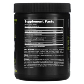 Thành phần vi chất của Universal Nutrition Classic Series GH Max Superior GH Optimization 180 Tablets 039442014320