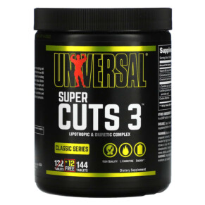 Thực phẩm chức năng Universal Nutrition Classic Series Super Cuts 3 Lipotropic & Diuretic Complex 144 Tablets 039442060624