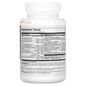 Thành phần vi chất của Universal Nutrition Daily Formula The Everyday Multi-Vitamin 100 Tablets 039442047106