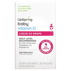 Thực phẩm chức năng UpSpring Baby Vitamin D Liquid D3 Drops 0.31 fl oz (9.13 ml) 859188006881