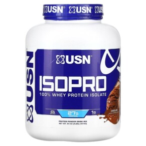 Thực phẩm chức năng USN IsoPro 100% Whey Protein Isolate Chocolate 4 lbs (1.814 g) 6009544946274