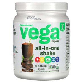 Thực phẩm chức năng Vega Organic All-in-One Shake Chocolate 13.2 oz (375 g) 838766004884