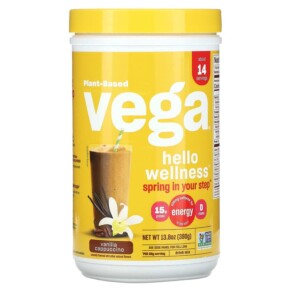 Thực phẩm chức năng Vega Plant-Based Hello Wellness Drink Mix Vanilla Cappuccino 13.8 oz (390 g) 838766010427