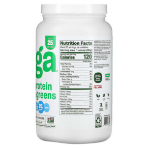 Thành phần vi chất của Vega Protein and Greens Vanilla 26.8 oz (760 g) 838766066516