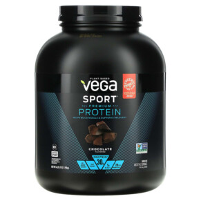 Thực phẩm chức năng Vega Sport Plant-Based Premium Protein Chocolate 4 lb 5.9 oz (1.98 kg) 838766008585