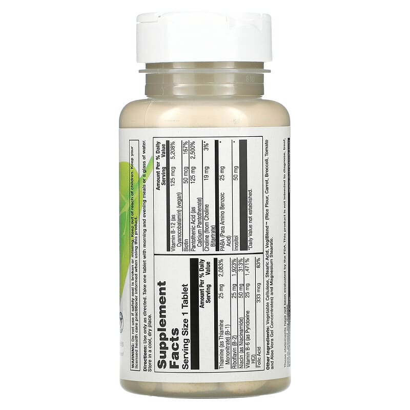 VegLife Vegan B-Complex 100 Tablets 2 Thành phần vi chất của VegLife Vegan B-Complex 100 Tablets 076280742510