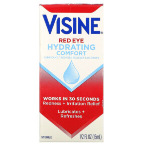 Thực phẩm chức năng Visine Red Eye Hydrating Comfort Lubricant/Redness Reliever Eye Drops 1/2 fl oz (15 ml) 312547493840