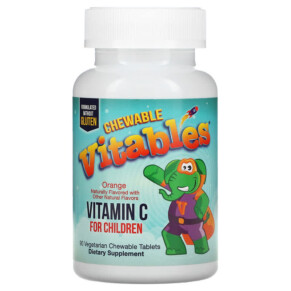 Thực phẩm chức năng Vitables Chewable Vitamin C for Children Orange 90 Vegetarian Tablets 898220014576