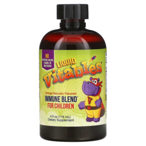 Thực phẩm chức năng Vitables Liquid Immune Blend for Children No Alcohol Orange Flavor 4 fl oz (118 ml) 898220014378