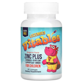 Thực phẩm chức năng Vitables Zinc Plus for Children Tangerine Flavor 90 Lozenges 898220014545