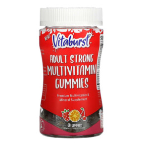 Thực phẩm chức năng Vitaburst Adult Strong Multivitamin Gummies Strawberry Orange & Cherry 60 Gummies 850013366002
