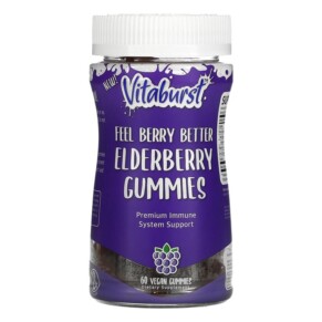 Thực phẩm chức năng Vitaburst Feel Berry Better Elderberry Gummies Elderberry Flavor 60 Vegan Gummies 850013366033