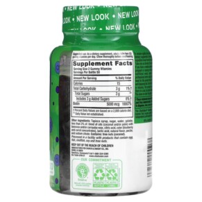 Thành phần vi chất của VitaFusion Biotin Extra Strength Natural Blueberry 2.500 mcg 100 Gummies 027917000268
