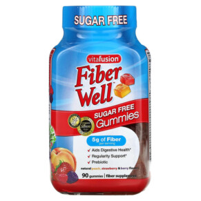 Thực phẩm chức năng VitaFusion Fiber Well Peach Strawberry Berry 90 Gummies 027917018904