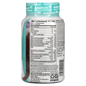 Thành phần vi chất của VitaFusion Gorgeous Hair Skin & Nails Multivitamin Natural Raspberry 100 Gummies 027917020051