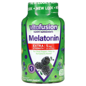 Thực phẩm chức năng VitaFusion Melatonin Extra Strength Blackberry 2.5 mg 120 Gummies 027917000275