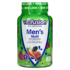Thực phẩm chức năng VitaFusion Men's Multi Daily Multivitamin Natural Berry 70 Gummies 027917022611