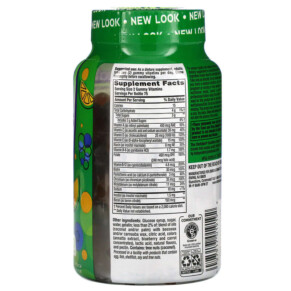 Thành phần vi chất của VitaFusion MultiVites Multivitamin Gummies Natural Berry Peach & Orange 150 Gummies 027917019192